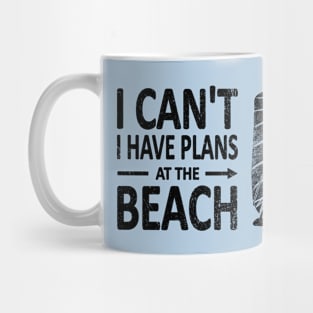 I CAN'T I Have PLANS at the BEACH Funny Windsurfing Black Mug